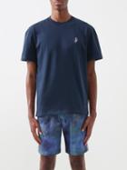 Jw Anderson - Swirl-logo Cotton-jersey T-shirt - Mens - Blue
