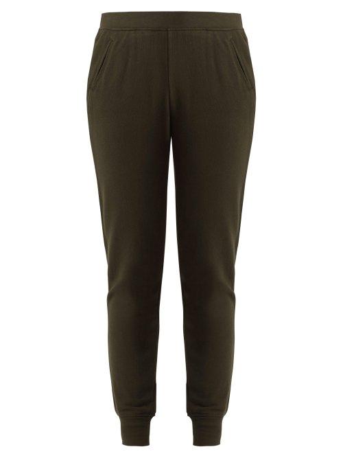 Matchesfashion.com Atm - Slim Leg Cotton Track Pants - Womens - Dark Green