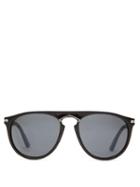 Matchesfashion.com Cartier Eyewear - C De Cartier Aviator Acetate Sunglasses - Mens - Black