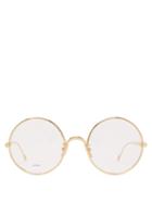 Loewe - Round Metal Glasses - Womens - Gold