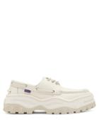 Matchesfashion.com Eytys - Mykonos Exaggerated Sole Leather Deck Shoes - Mens - White