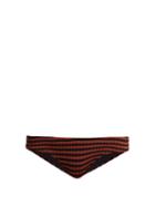 Matchesfashion.com Solid & Striped - The Elle Ribbed Bikini Briefs - Womens - Black Red