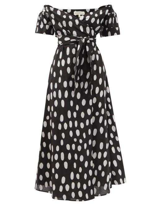 Ladies Beachwear Mara Hoffman - Adeline Polka-dot Organic-cotton Maxi Dress - Womens - Black Multi