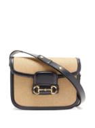 Matchesfashion.com Gucci - 1955 Horsebit Canvas And Leather Shoulder Bag - Womens - Navy Multi