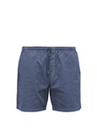 Matchesfashion.com Schnayderman's - Garment Dyed Cotton Twill Shorts - Mens - Blue