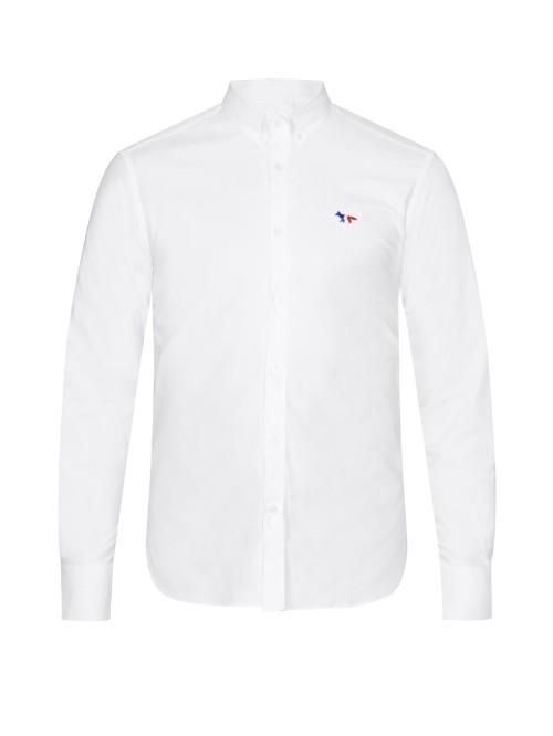 Maison Kitsuné Logo-embroidered Cotton Shirt