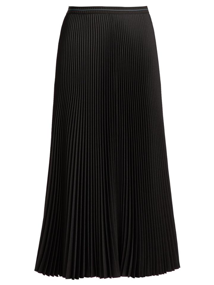 Prada Pleated Twill Skirt