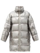 Matchesfashion.com Moncler + Rick Owens - Cyclopic Logo-patch Quilted Down Shell Jacket - Womens - Silver