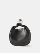 Jil Sander - Sphere-handle Leather Clutch Bag - Womens - Black