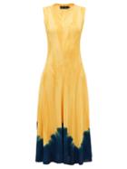 Matchesfashion.com Proenza Schouler - Knotted Tie-dye Dress - Womens - Yellow Print