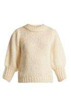 Matchesfashion.com Ganni - Julliard Mohair And Wool Blend Sweater - Womens - Ivory