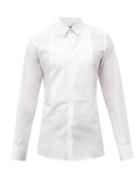 Matchesfashion.com Dolce & Gabbana - Square-bib Cotton-poplin Tuxedo Shirt - Mens - White