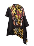Junya Watanabe - X Versace Kiss-print Cotton-jersey T-shirt - Womens - Black Multi