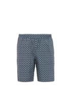Matchesfashion.com De Bonne Facture - Provenal Print Cotton Shorts - Mens - Blue Multi