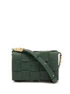 Bottega Veneta - Cassette Small Intrecciato Leather Cross-body Bag - Womens - Dark Green