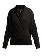 Matchesfashion.com Nili Lotan - Lakota Wrap Front Cashmere Sweater - Womens - Black