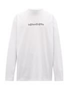 Matchesfashion.com Balenciaga - Oversized Logo-print Cotton Long-sleeved T-shirt - Mens - White Black