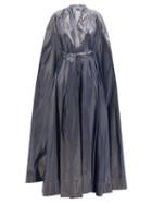 Common Hours - Belted Silk-blend Lurex Cape Gown - Womens - Grey