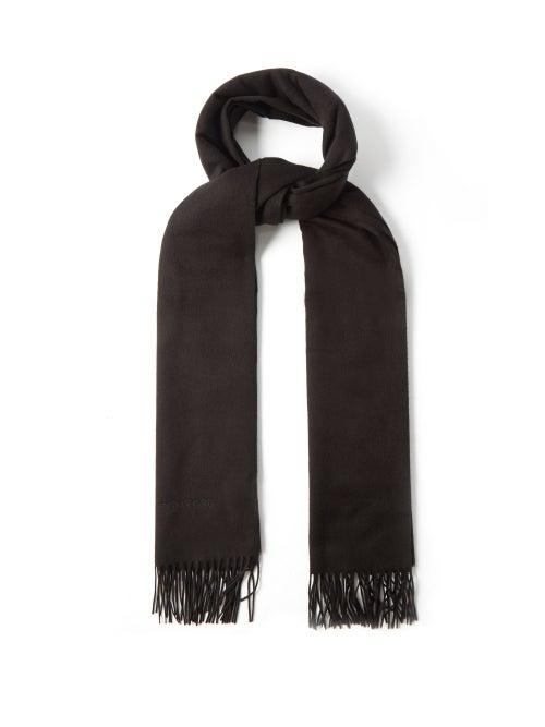 Tom Ford - Logo-embroidered Silk-twill Scarf - Mens - Black