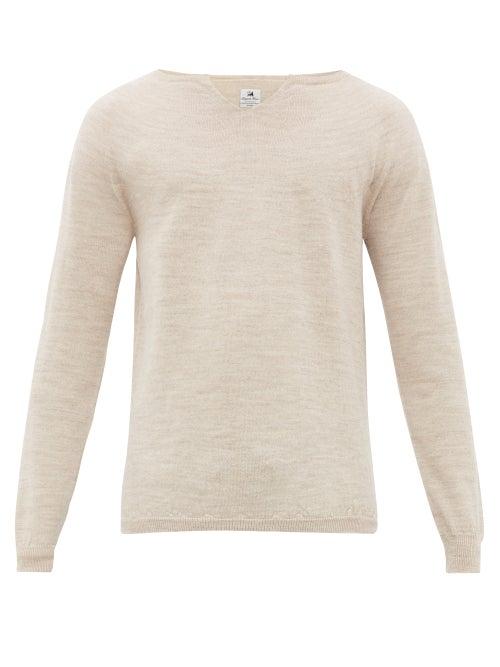 Matchesfashion.com Sasquatchfabrix - V Slit Wool Sweater - Mens - Beige