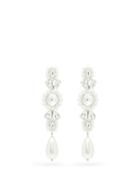 Ladies Jewellery Simone Rocha - Faux-pearl & Crystal Drop Earrings - Womens - Pearl