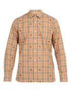Matchesfashion.com Burberry - Vintage Check And Equestrian Knight Cotton Shirt - Mens - Beige Multi