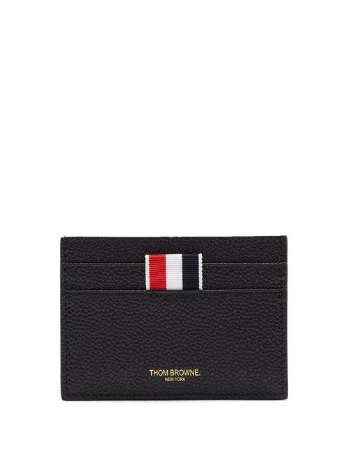 Matchesfashion.com Thom Browne - Grained Leather Cardholder - Mens - Black