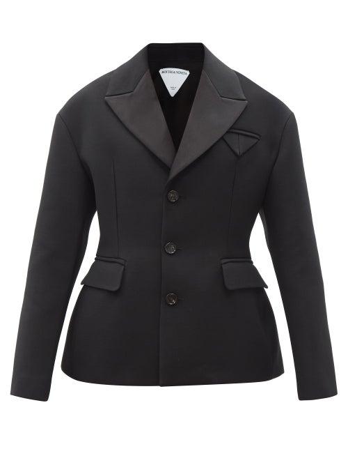 Ladies Rtw Bottega Veneta - Hourglass Single-breasted Blazer - Womens - Black