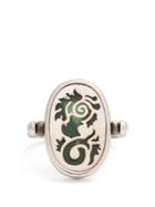 Elie Top Diamond, Agate & Silver 4 Elements Ring