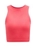 Matchesfashion.com Prism - Luminous Ribbed Stretch-jersey Tank Top - Womens - Dark Pink