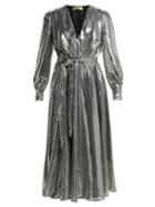 Matchesfashion.com Msgm - Sequinned Midi Dress - Womens - Silver