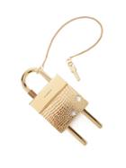 Matchesfashion.com Givenchy - Maxi Crocodile-effect Padlock Charm - Mens - Gold
