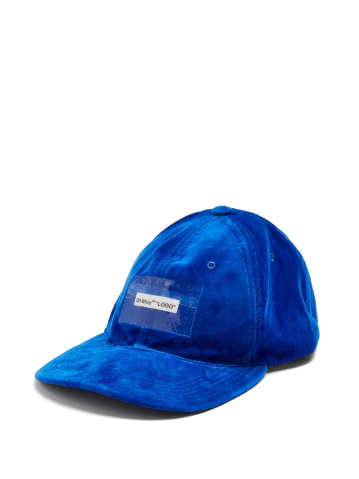 Off-white Logo-patch Velvet Cap