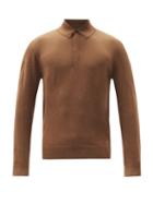 Matchesfashion.com Paul Smith - Signature-stripe Long-sleeve Wool Polo Shirt - Mens - Brown