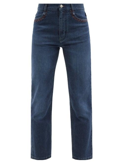Chlo - High-rise Cropped Flared-leg Jeans - Womens - Denim