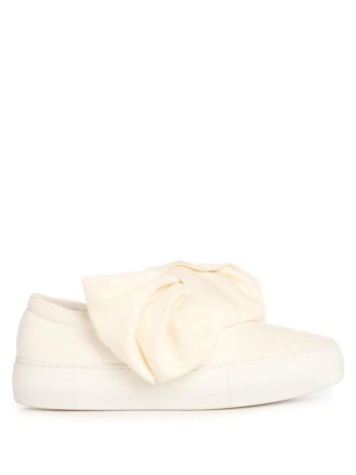 Joshua Sanders Bow Denim Slip-on Trainers