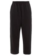 Matchesfashion.com Eskandar - Straight-leg Cropped Pima-cotton Jersey Trousers - Womens - Black