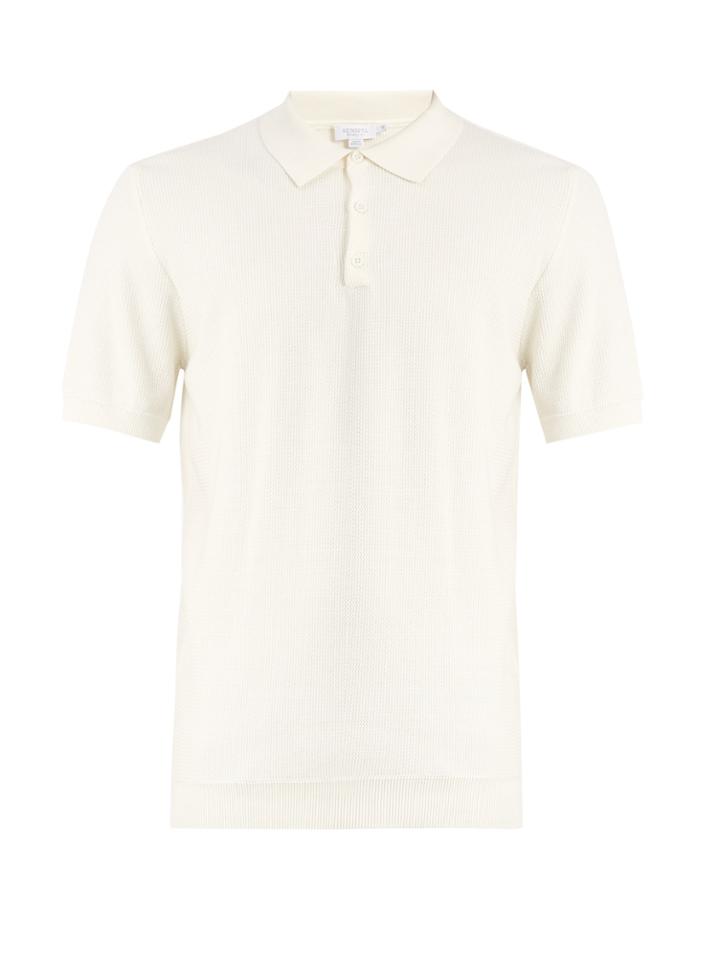 Sunspel Rack-stitch Cotton Polo Shirt
