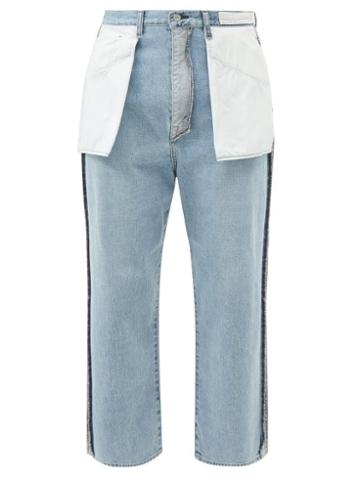 Kuro - Reverse Inside Out-leg Jeans - Mens - Blue