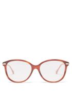 Gucci - Horsebit Round Acetate And Metal Glasses - Womens - Brown Gold