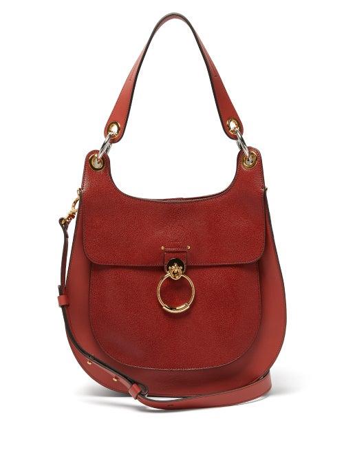 Matchesfashion.com Chlo - Tess Medium Leather Shoulder Bag - Womens - Dark Brown