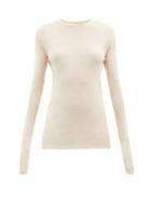 Raey - Long-sleeved Organic-wool T-shirt - Womens - Pink