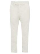 Matchesfashion.com Haider Ackermann - Cotton Blend Corduroy Slim Leg Trousers - Mens - White