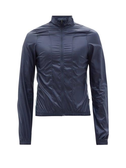 Matchesfashion.com Caf Du Cycliste - Petra Zipped Technical-shell Cycling Jacket - Mens - Navy