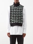 Jil Sander - High-neck Wool-blend Tank Top - Mens - Blue Multi