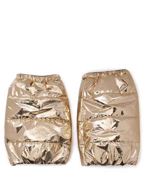 Matchesfashion.com Cordova - Gstaad Padded Drawcord Boot Gaiters - Womens - Gold