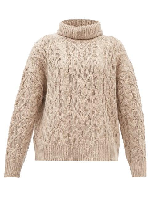 Nili Lotan - Gigi Cashmere Roll-neck Sweater - Womens - Beige