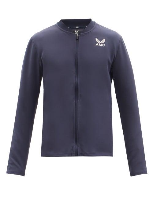 Mens Activewear Castore - Logo-print Technical-jersey Zipped Jacket - Mens - Navy