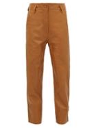 Matchesfashion.com Petar Petrov - Hunter High-rise Leather Trousers - Womens - Brown