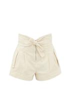 Sea - Suri Tie-waist Cotton-canvas Shorts - Womens - Cream